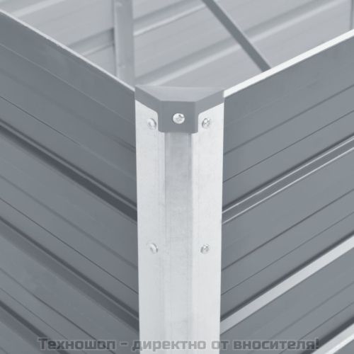 Градинска висока леха поцинкована стомана 320x80x45 см сива