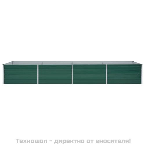 Градинска висока леха поцинкована стомана 320x80x45 см зелена
