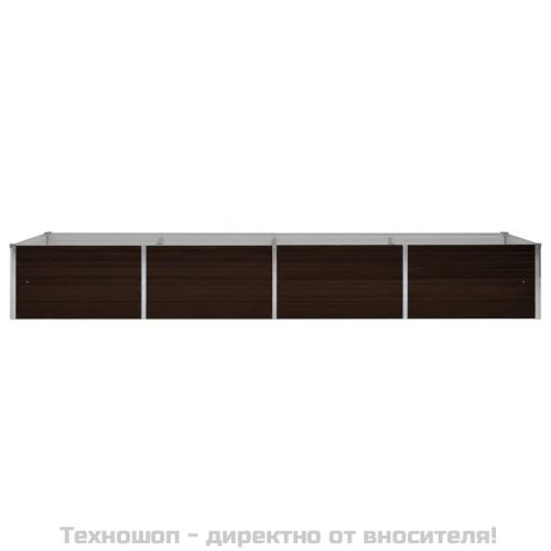 Градинска висока леха кафява 320x80x45 см поцинкована стомана