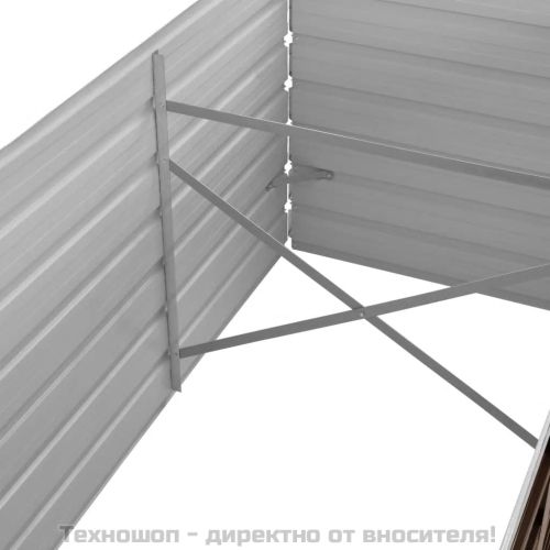 Градинска висока леха кафява 320x80x45 см поцинкована стомана