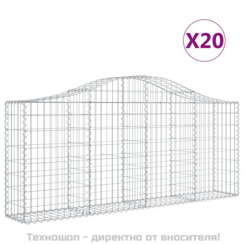 Габионни кошници арка 20 бр 200x30x80/100 см поцинковано желязо