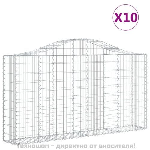 Габионни кошници арка 10 бр 200x30x100/120см поцинковано желязо