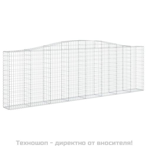 Дъговидна габионна кошница 400x30x120/140 см поцинковано желязо