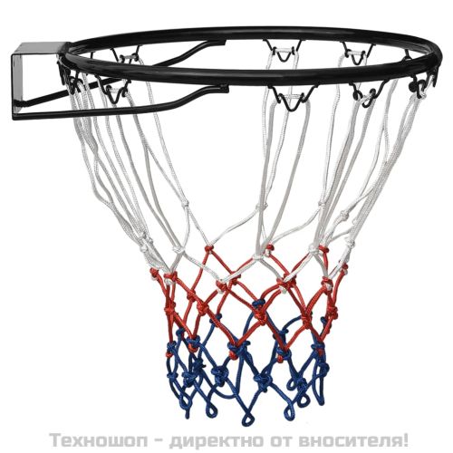 Баскетболен ринг, черен, 39 см, стомана