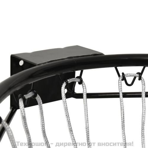 Баскетболен ринг, черен, 39 см, стомана