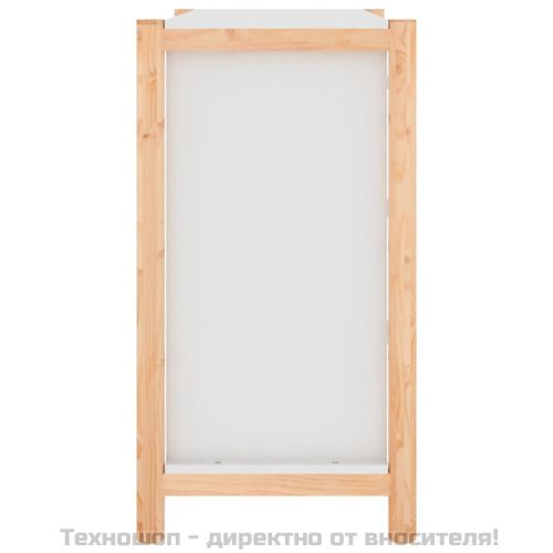 Сайдборд, бял, 62x38x70 см, инженерно дърво