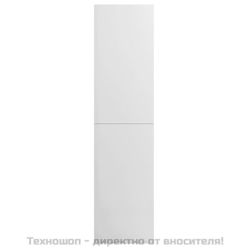 Гардероб, бял гланц, 100x50x200 см, инженерно дърво