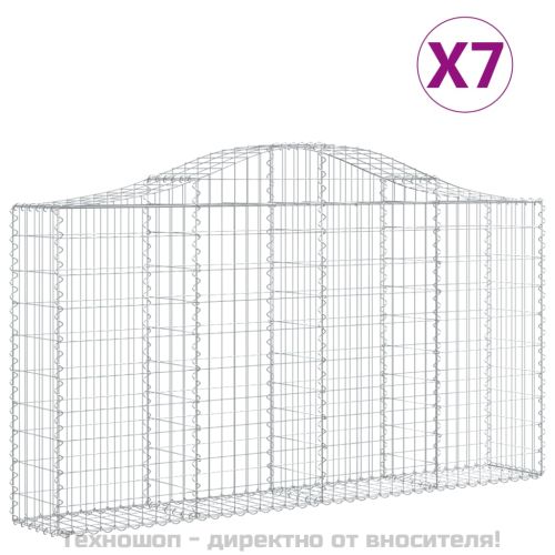 Габионни кошници арка 7 бр 200x30x100/120 см поцинковано желязо