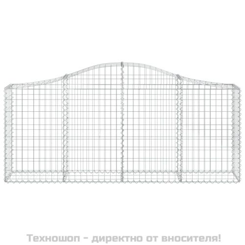 Габионни кошници арка 9 бр 200x30x80/100 см поцинковано желязо