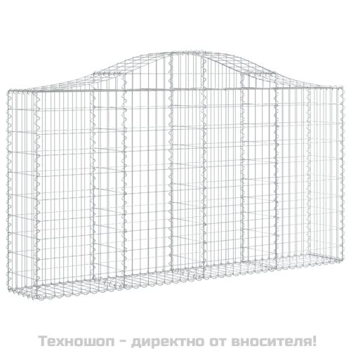 Габионни кошници арка 4 бр 200x30x100/120 см поцинковано желязо