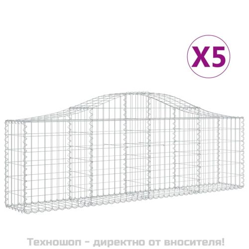Габионни кошници арка 5 бр 200x30x60/80 см поцинковано желязо