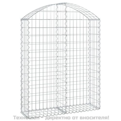 Дъговидна габионна кошница 100x30x120/140 см поцинковано желязо