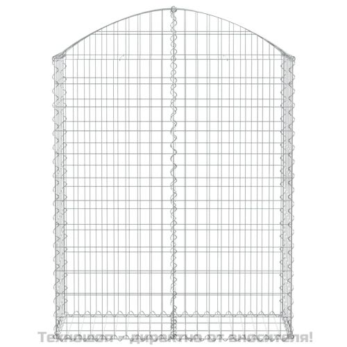 Дъговидна габионна кошница 100x30x120/140 см поцинковано желязо