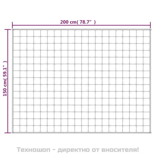 Утежнено одеяло сиво 150x200 см 7 кг плат