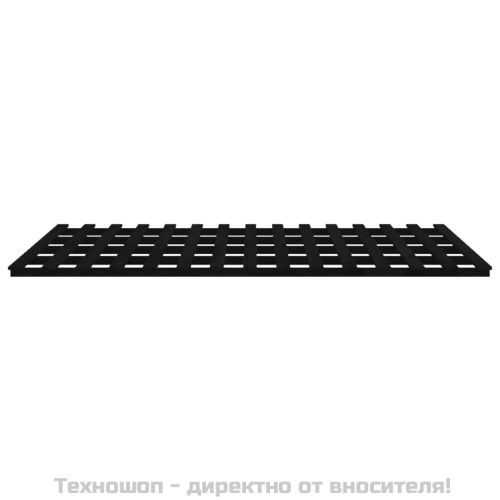 Рамка за легло, черна, 200x200 см, бор масив