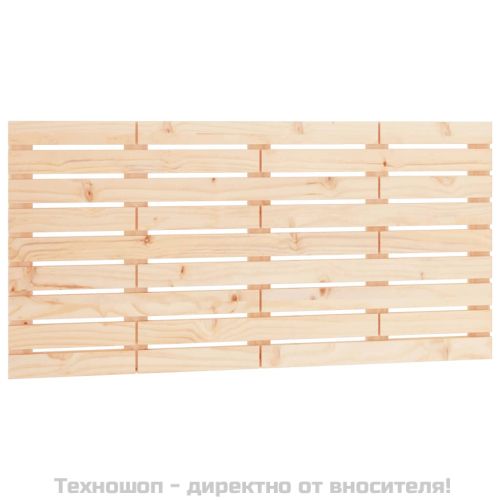 Стенна табла за спалня, 126x3x63 см, борово дърво масив