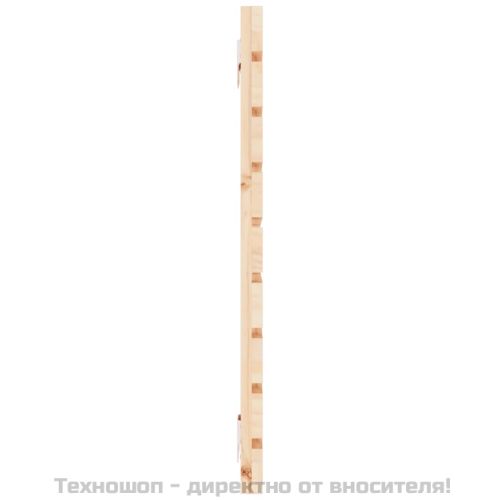 Стенна табла за спалня, 126x3x63 см, борово дърво масив