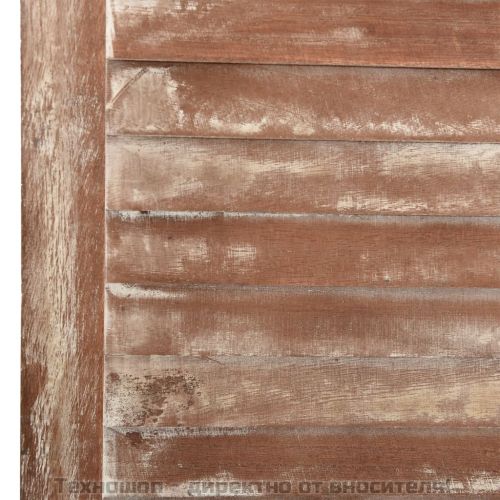 Параван за стая, 6 панела, кафяв, 210x165 cм, пауловния масив