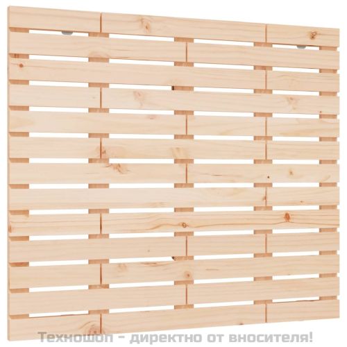 Стенна табла за спалня, 96x3x91,5 см, борово дърво масив