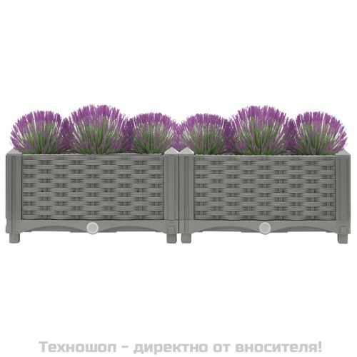 Повдигната леха, 80x40x23 см, полипропилен