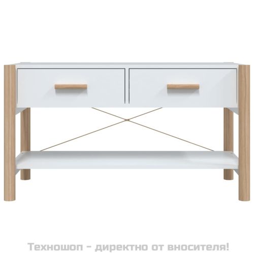 ТВ шкаф, бял, 82x38x45 см, инженерно дърво