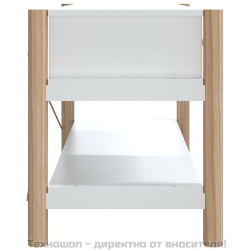 ТВ шкаф, бял, 82x38x45 см, инженерно дърво