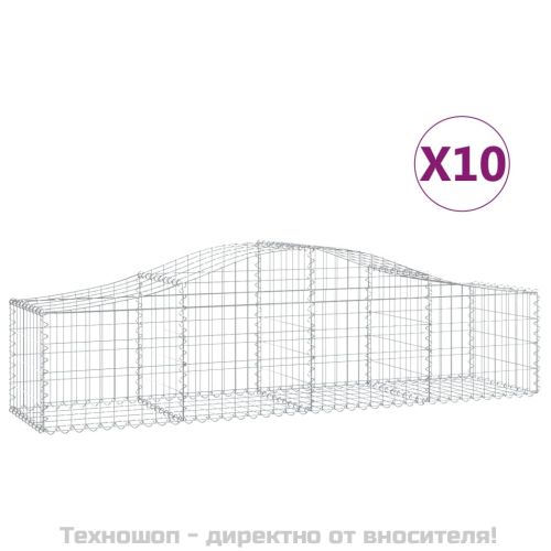 Габионни кошници арка 10 бр 200x50x40/60 см поцинковано желязо