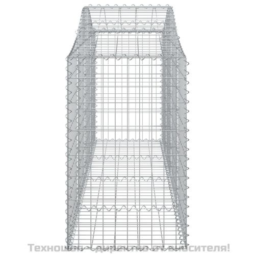 Габионни кошници арка 2 бр 200x50x80/100 см поцинковано желязо