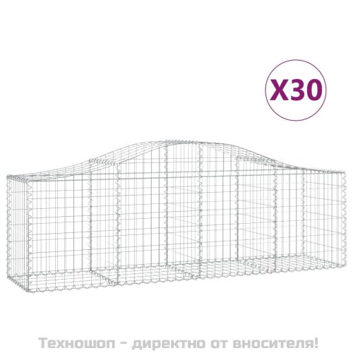 Габионни кошници арка 30 бр 200x50x60/80 см поцинковано желязо