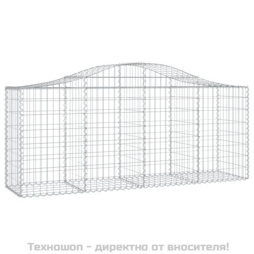 Габионни кошници арка 4 бр 200x50x80/100 см поцинковано желязо