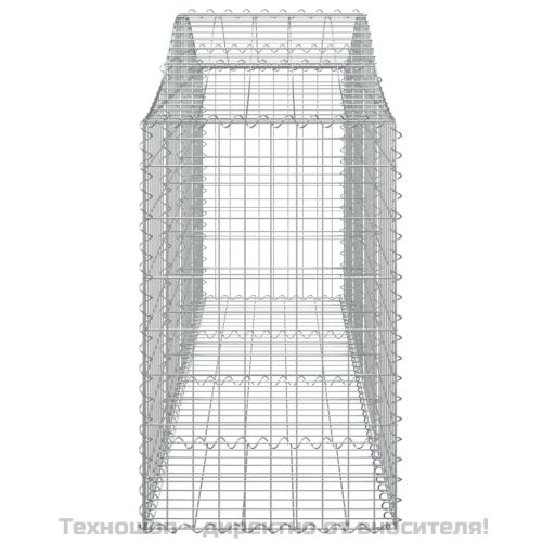 Габионни кошници арка 4 бр 200x50x80/100 см поцинковано желязо