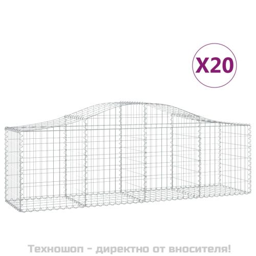 Габионни кошници арка 20 бр 200x50x60/80 см поцинковано желязо