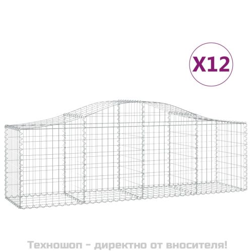 Габионни кошници арка 12 бр 200x50x60/80 см поцинковано желязо