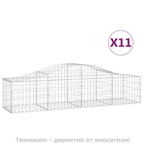 Габионни кошници арка 11 бр 200x50x40/60 см поцинковано желязо