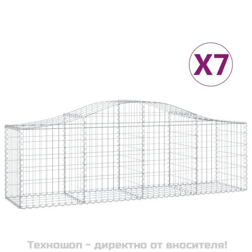 Габионни кошници арка 7 бр 200x50x60/80 см поцинковано желязо