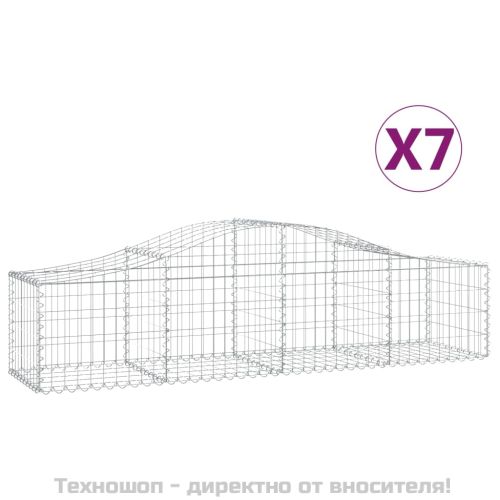 Габионни кошници арка 7 бр 200x50x40/60 см поцинковано желязо