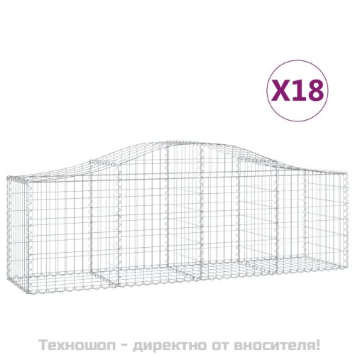 Габионни кошници арка 18 бр 200x50x60/80 см поцинковано желязо