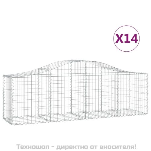 Габионни кошници арка 14 бр 200x50x60/80 см поцинковано желязо