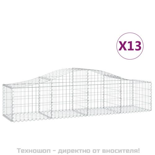 Габионни кошници арка 13 бр 200x50x40/60 см поцинковано желязо