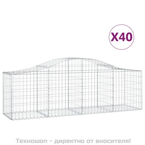 Габионни кошници арка 40 бр 200x50x60/80 см поцинковано желязо