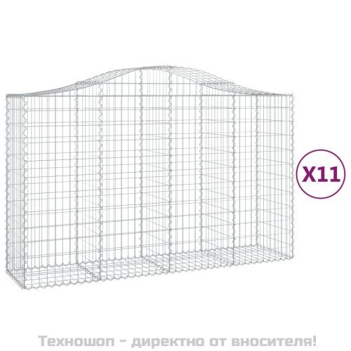 Габионни кошници арка 11 бр 200x50x120/140см поцинковано желязо