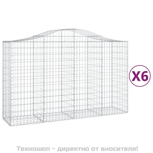 Габионни кошници арка 6 бр 200x50x120/140см поцинковано желязо