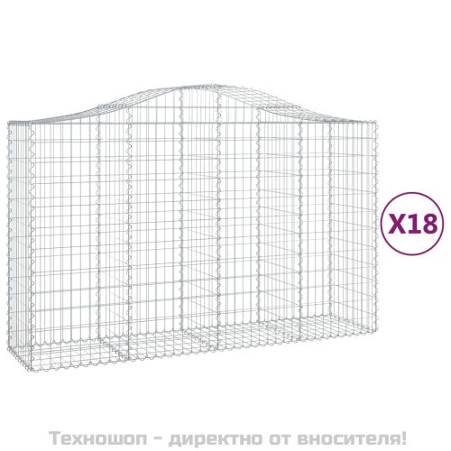 Габионни кошници арка 18 бр 200x50x120/140см поцинковано желязо