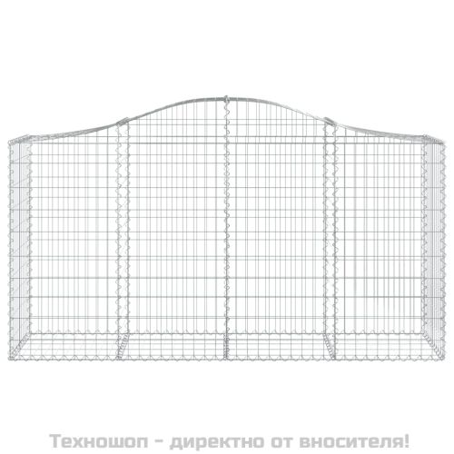 Габионни кошници арка 2 бр 200x50x100/120 см поцинковано желязо