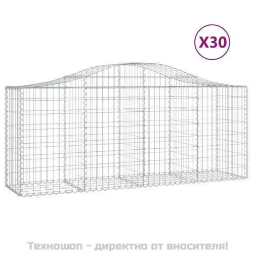 Габионни кошници арка 30 бр 200x50x80/100 см поцинковано желязо