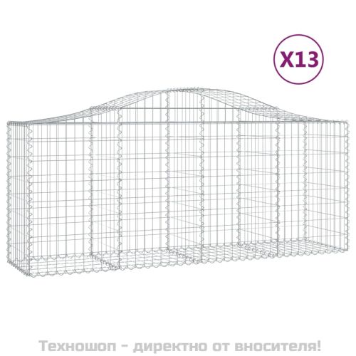 Габионни кошници арка 13 бр 200x50x80/100 см поцинковано желязо