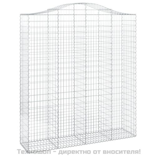 Габионни кошници арка 4 бр 200x50x220/240 см поцинковано желязо