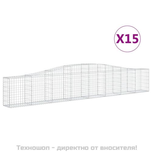 Габионни кошници арка 15 бр 400x30x60/80 см поцинковано желязо
