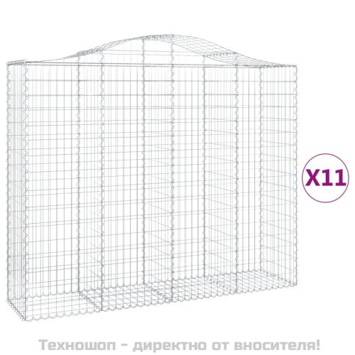 Габионни кошници арка 11 бр 200x50x160/180см поцинковано желязо