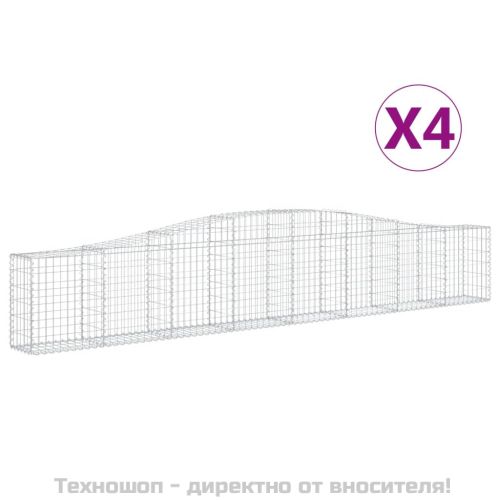 Габионни кошници арка 4 бр 400x30x60/80 см поцинковано желязо
